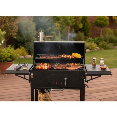 Угольный гриль с чугунной решеткой Garden Line VULCANO Черный BBQ5221 фото - 4