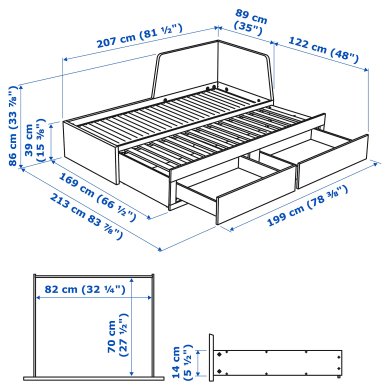 IKEA Кровать FLEKKE (ИКЕА ФЛЕККЕ) 00320134 фото - 12