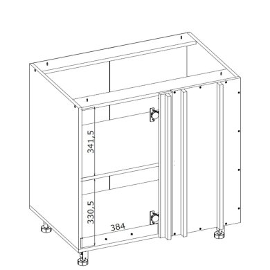 Тумба нижняя угловая Halmar Vento DN-100/82 | Дуб медовый V-UA-VENTO-DN-100/82-D.MIODOWY фото - 3