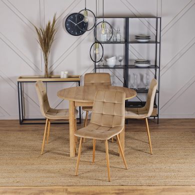 Обеденный стул Mebel Elit FREDY Welur Бежевый ME.FREDY/BZ/D/V/K фото - 9