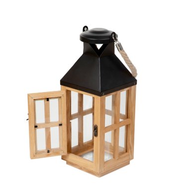 Фонарь Homla BUREL 12,5x12,5x31см | Дерево / Черный 210646 фото - 2
