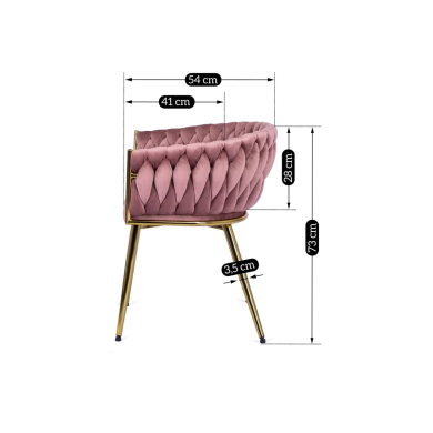 Обеденный стул Mebel Elit CAPRI Розовый ME.CAPRI/R/ZL/V/K фото - 10