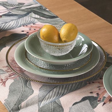 Тарілка Homla MEGALO 31 см | Прозорий / Золотий 200888 фото - 7