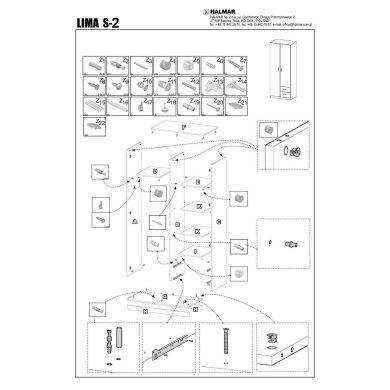 Шкаф Halmar Lima S-2 | Белый V-PL-LIMA-S2-BIAŁY фото - 3