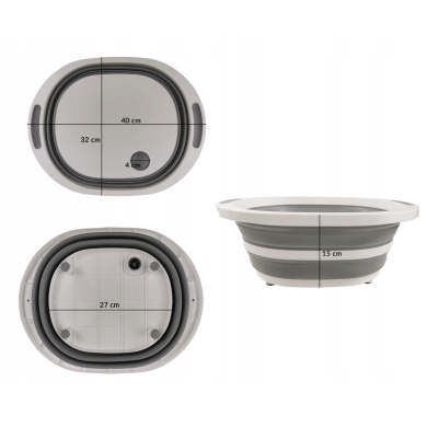 Складна миска Kontrast Сірий 20170 фото - 9