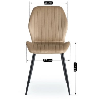 Обеденный стул Mebel Elit LILAC Welur Бежевый ME.LILAC/BZ/V/K фото - 10