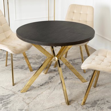 Розкладний обідній стіл Mebel Elit LUGO Чорний - 7 Розкладний обідній стіл Mebel Elit LUGO Чорний ME.LUGO/CZ/ZL/S фото - 7