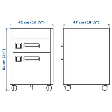 IKEA Тумба на колесах IDÅSEN (ИКЕА ИДОСЕН) 30360982 фото - 6