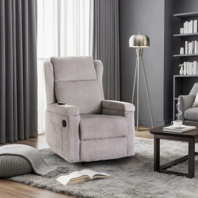 Кресло мягкое раскладное массажное с реклайнером Mebel Elit SEBASTIAN Velvet Серый ME.SEBASTIAN/P/SZTR/FW фото - 16