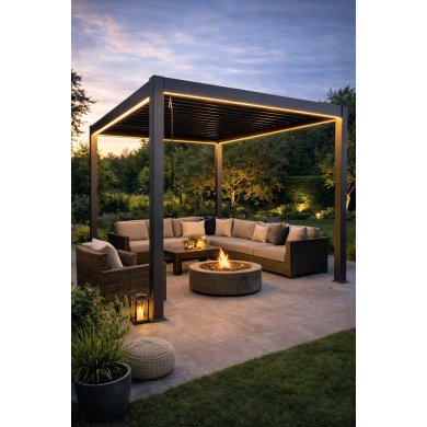 Пергола з LED підсвіткою Garden Line 3x3 м Антрацит RIT1422 фото - 2