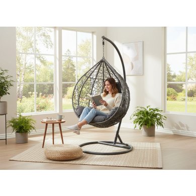 Підвісне крісло-кокон Garden Line FAT1036 Темно-сірий FAT1036 фото - 2