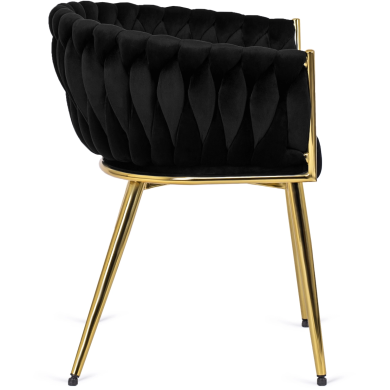 Обеденный стул Mebel Elit CAPRI Welur Черный - 3 Обеденный стул Mebel Elit CAPRI Welur Черный ME.CAPRI/CZ/ZL/V/K фото - 3