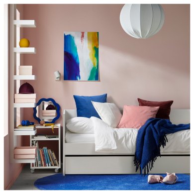 IKEA Раскладная кушетка с 2 матрасами VIHALS 80x200 см Белый (ИКЕА ВИХАЛС) 89580637 фото - 22