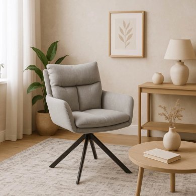 Обідній стілець поворотний Mebel Elit PAUL Сірий ME.PAUL/P/CZ/T/K фото - 6