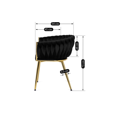 Обеденный стул Mebel Elit CAPRI Welur Черный - 10 Обеденный стул Mebel Elit CAPRI Welur Черный ME.CAPRI/CZ/ZL/V/K фото - 10