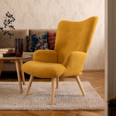 Кресло мягкое Homla MOSS TEDDY BOUCLE Желтый 209870 фото - 6