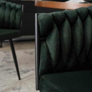 Обеденный стул Mebel Elit ELENA Welur Зеленый ME.ELENA/Z/V/K фото - 9