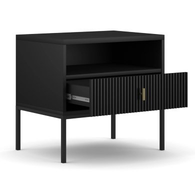 Тумба приліжкова Mebel Elit MARCOS Чорний - 2 Тумба приліжкова Mebel Elit MARCOS Чорний W.MAGGIORE/CZ/SZAFKNOC фото - 2