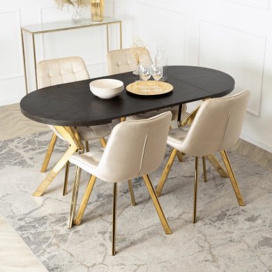 Раскладной обеденный стол Mebel Elit DORIAN Черный ME.DORIAN/CZ/ZL/S фото - 11