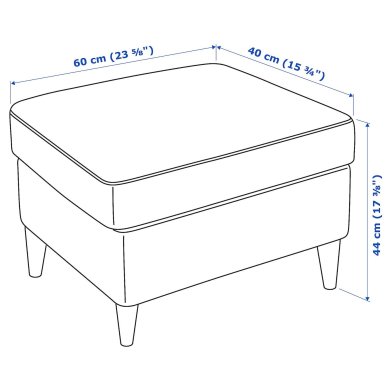 IKEA Крісло м'яке з пуфом STRANDMON Бежевий (ИКЕА СТРАНДМОН) 79483905 фото - 5