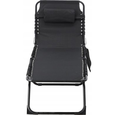 Складной шезлонг Garden Line LEZ2777 Черный - 5 Складной шезлонг Garden Line LEZ2777 Черный LEZ2777 фото - 5
