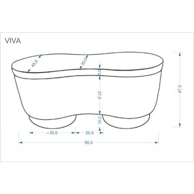 Лава Halmar VIVA Сірий V-CH-VIVA-ŁAWKA-POPIELATY фото - 2