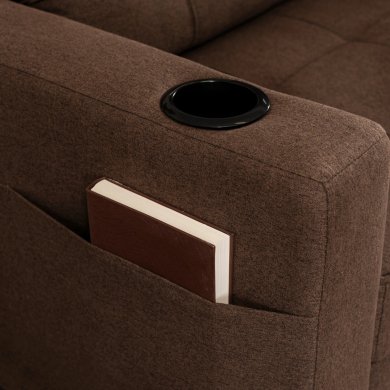 Крісло м'яке розкладне Mebel Elit SOLOR Коричневий ME.SOLOR/BR/T/FW фото - 15