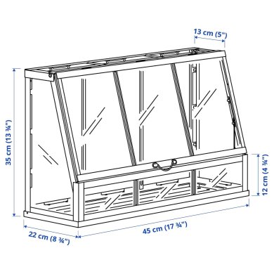 IKEA Мини парник теплица AKERBAR 45х22х35 см Синий (ИКЕА АКЕРБАР) 40584793 фото - 3