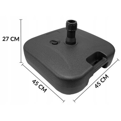 Основа для садової парасолі Kontrast 45х45 см Чорний - 4 Основа для садової парасолі Kontrast 45х45 см Чорний 5.15.14089 фото - 4