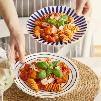 Тарілка Duka SIREN 21 см | Білий / Синій - 3 Тарілка Duka SIREN 21 см | Білий / Синій 1215072 фото - 3