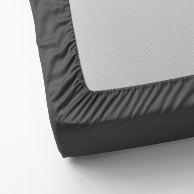 IKEA Простынь на резинке NATTJASMIN 90x200 см Серый (ИКЕА NATTJASMIN) 90442683 фото - 6