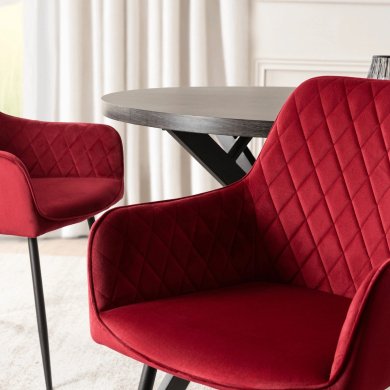 Обеденный стул Mebel Elit BRESSO Welur Бордовый ME.BRESSO/BOR/CZ/V/K фото - 7