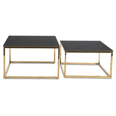 Комплект журнальных столов Mebel Elit TENOR Marmur Черный ME.TENOR/CZCER/ZL/L фото - 3