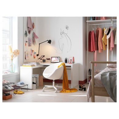 IKEA Письменный стол MALM Белый (ИКЕА МАЛЬМ) 70214192 фото - 16