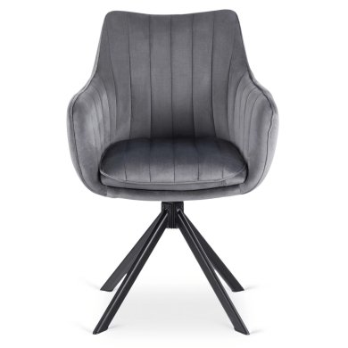 Обідній стілець поворотний Mebel Elit MUMBAI Welur Сірий ME.MUMBAI/P/V/K фото - 2