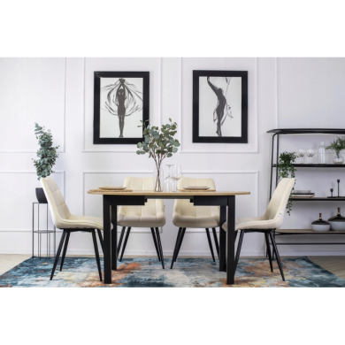 Обеденный стул Mebel Elit RIO Welur Кремовый - 10 Обеденный стул Mebel Elit RIO Welur Кремовый rio/kr фото - 10