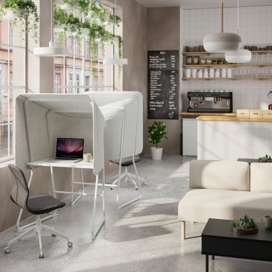 Письмовий стіл з кабіною MITTZON Білий - 6 IKEA Письмовий стіл з кабіною MITTZON Білий (ИКЕА МИЦОН) 70528183 фото - 6