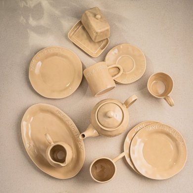 Десертна тарілка Homla ISERNIA 20 см Бежевий 243348 фото - 4