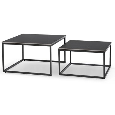 Комплект журнальних столів Mebel Elit TENOR Ceramic Marmur 2 шт Чорний ME.TENOR/CZCER/CZ/L фото - 2
