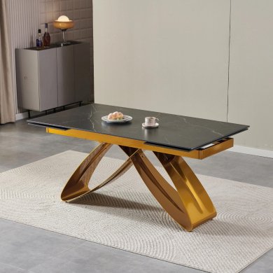 Розкладний обідній стіл Mebel Elit LUIGI Marmur Чорний - 4 Розкладний обідній стіл Mebel Elit LUIGI Marmur Чорний ME.LUIGI/CZ/ZL/S160-240 фото - 4