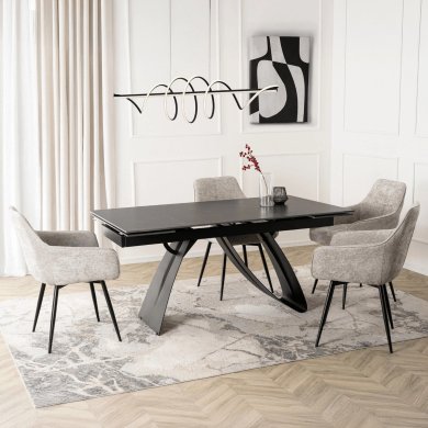 Обеденный стол Mebel Elit DEVON Черный ME.DEVON/CZ/CZ/S160-220 фото - 7