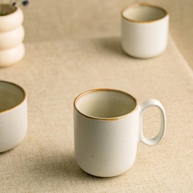 Кружка Homla LUNELLE 400 мл Кремовий 241764 фото - 4