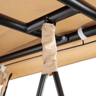 Садовые качели с москитной сеткой Mebel Elit CARMEN 237x150x256 см Бежевый ME.CARMEN/BZ/T/OGR/HUS фото - 6