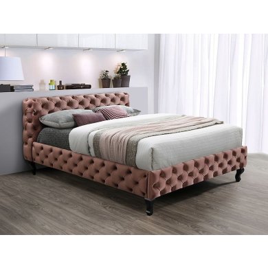 Ліжко Signal Herrera Velvet | 160x200 / Античний рожевий / Венге HERRERAV160RW