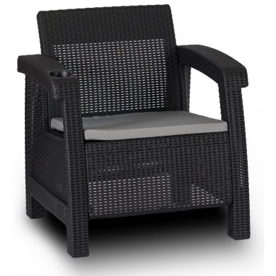 Комплект садових меблів Mebel Elit OKLAND Чорний ME.OKLAND/CZ/RT/OGR/ZES фото - 5