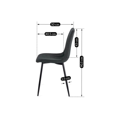 Обеденный стул Mebel Elit LARA Черный ME.LARA/CZ/T/K фото - 6