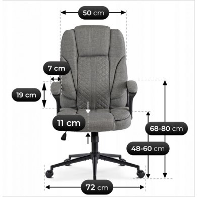 Офісне крісло Mebel Elit PHONIX Сірий ME.PHONIX/P/T/FO фото - 10