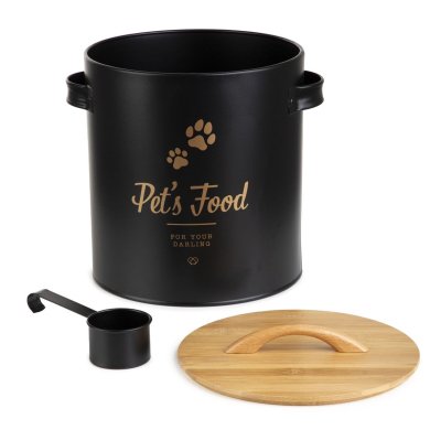 Контейнер для корма с мерной ложкой Homla DINGO 22х23 см Черный - 4 Контейнер для корма с мерной ложкой Homla DINGO 22х23 см Черный 226439 фото - 4