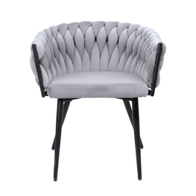 Обідній стілець Homla PRINSSI Welur Сірий 219357 фото - 2