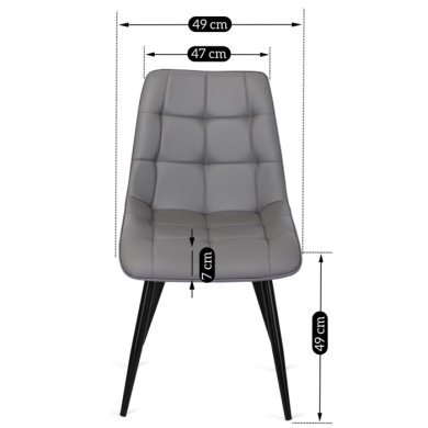 Обідній стілець Mebel Elit MONZA Сірий ME.MONZA/P/E/K фото - 3